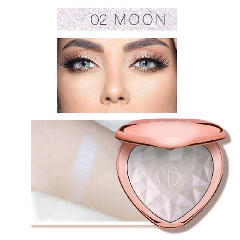 Heart Shimmer Highlighters Palette Trajni Sjaj Hajlater U Prahu Za 3d Šminku Lica