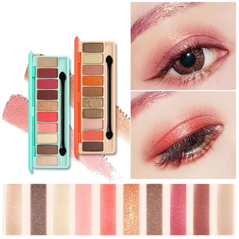 Novo Paleta Sjenila U Deset Boja Dugotrajnih Komplet Za Oči Djevojke Eye Makeup Beauty