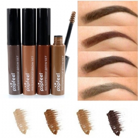 Popfeel Eyebrow Enhancer Gel Vodootporan Dugotrajna Šminka Za Oči U Boji Smeđe Crne Kave 4 Boje