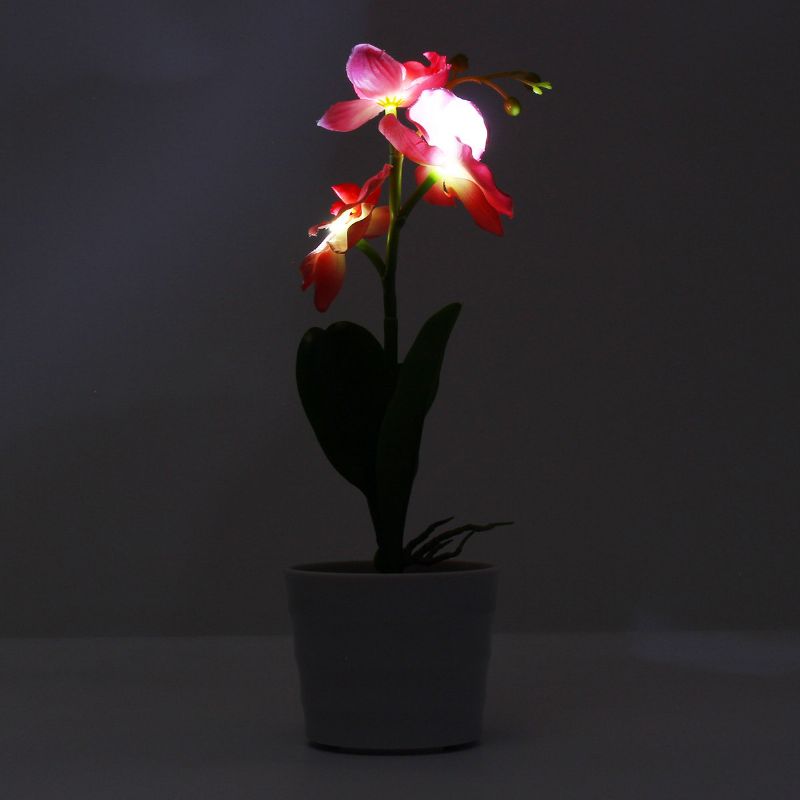 3led Solarni Kolac Za Cvijeće Phalaenopsis Vrtno Svjetlo Za Dvorište Vanjski Dekor Za Krajolik